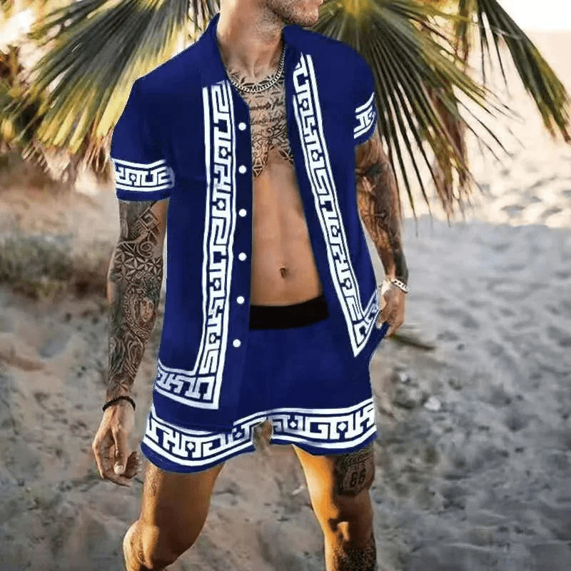 Levoire | Hommes ensemble d'été deux pièces pour les vacances/printemps/été Style 6