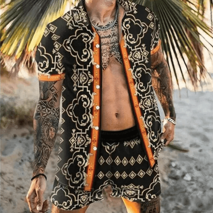 Levoire | Hommes ensemble d'été deux pièces pour les vacances/printemps/été Style 10