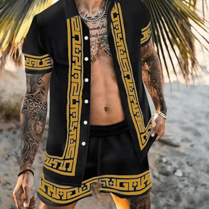 Levoire | Hommes ensemble d'été deux pièces pour les vacances/printemps/été Style 11