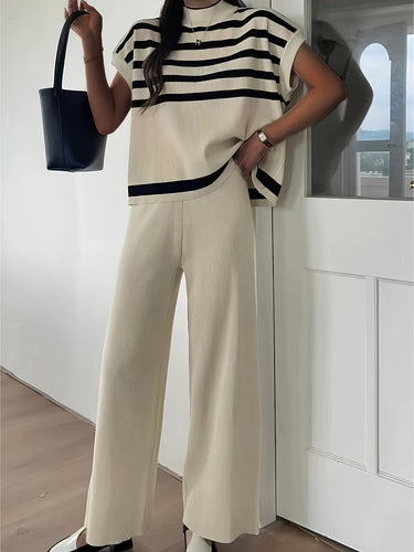 Levoire | Ensemble Pantalon Rayé Élégant Pour Femmes