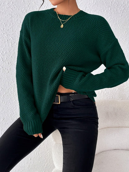 Levoire | Pull Élégant Pour Femmes Avec Col Rond Et Ourlet Arrondi