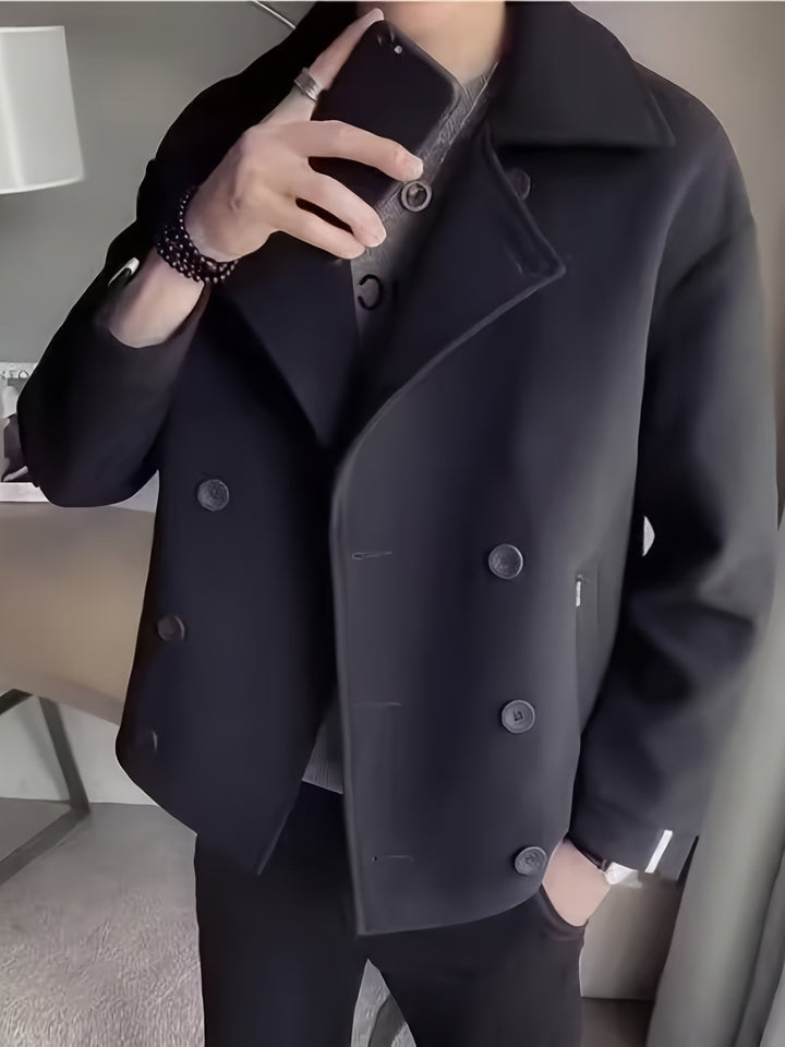 Levoire | Manteau Trench Élégant Court Avec Double Rangée De Boutons