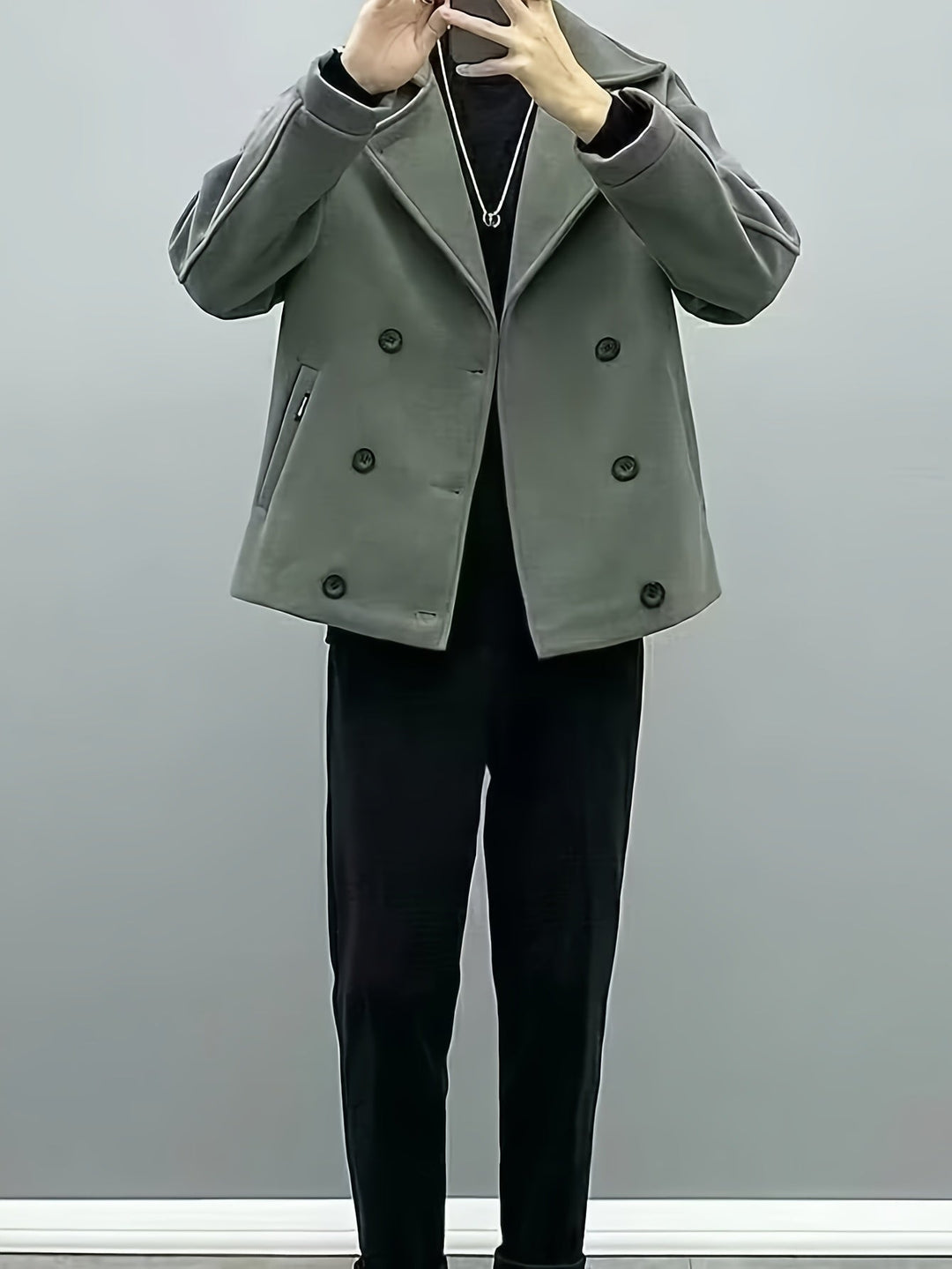 Levoire | Manteau Trench Élégant Court Avec Double Rangée De Boutons
