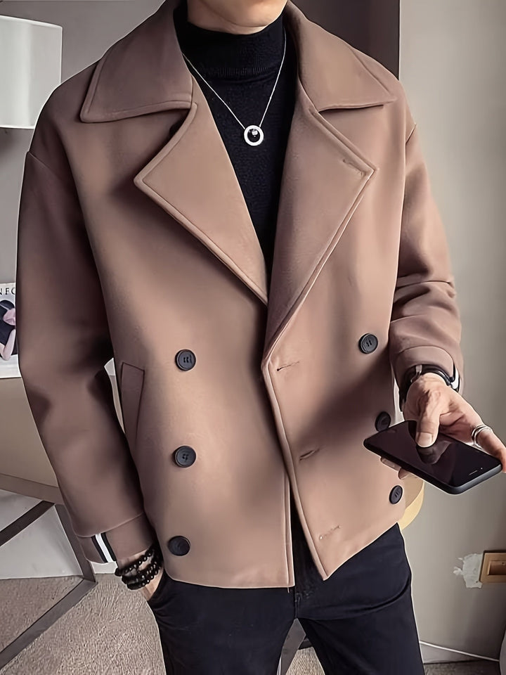 Levoire | Manteau Trench Élégant Court Avec Double Rangée De Boutons