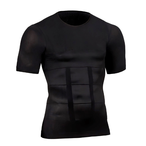 Levoire | T-Shirt Homme Fitness T-Shirt Sculptant Homme Vêtements de Sport Noir