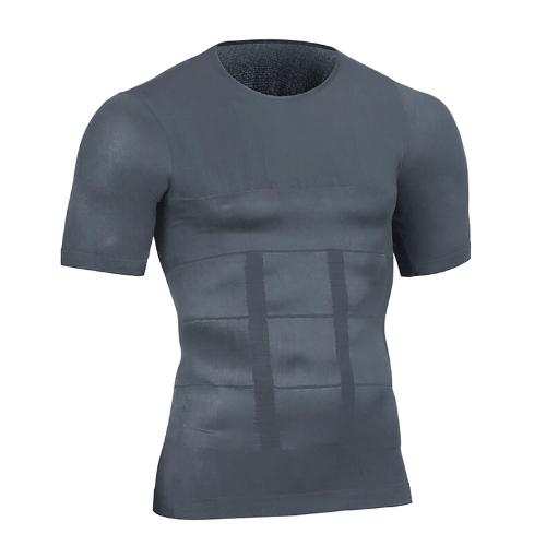 Levoire | T-Shirt Homme Fitness T-Shirt Sculptant Homme Vêtements de Sport Gris