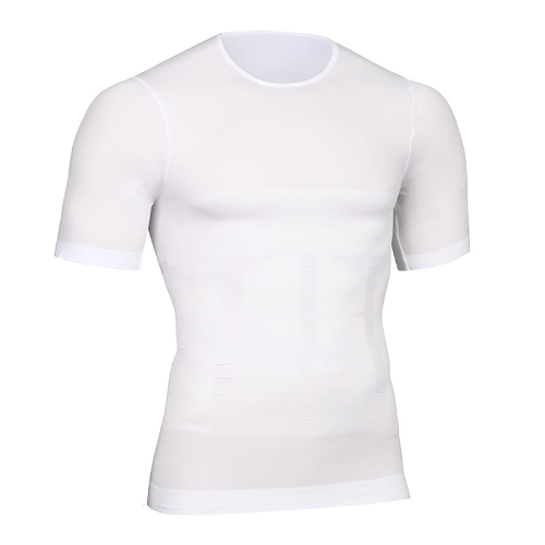 Levoire | T-Shirt Homme Fitness T-Shirt Sculptant Homme Vêtements de Sport Blanc