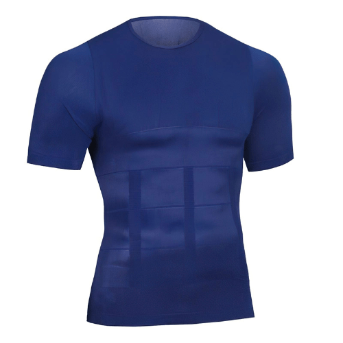 Levoire | T-Shirt Homme Fitness T-Shirt Sculptant Homme Vêtements de Sport Bleu