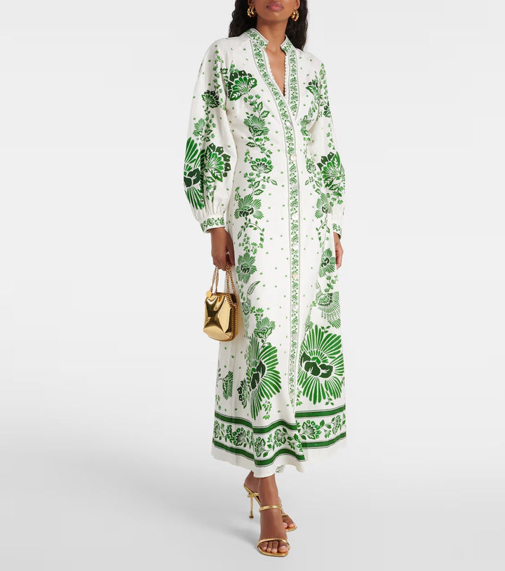 Levoire | Robe Courte À Ceinture Nouée Vert