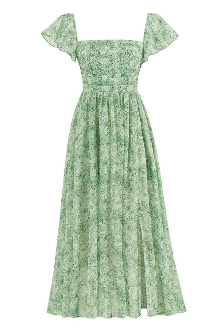 Levoire | Robe À Fleurs Pour Femmes Avec Une Fente