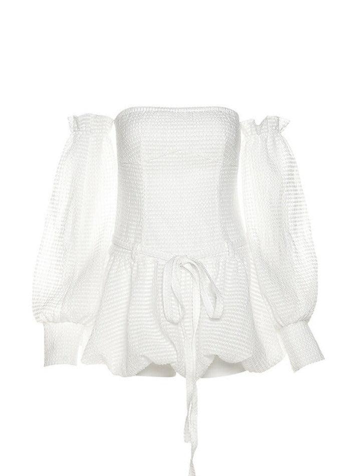 Levoire | Robe Mini En Dentelle Bandeau Texturée