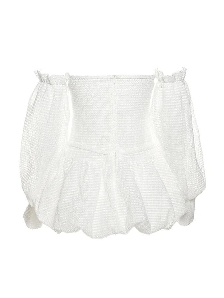 Levoire | Robe Mini En Dentelle Bandeau Texturée