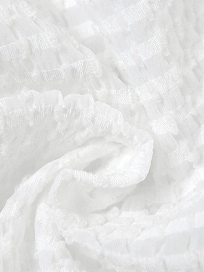 Levoire | Robe Mini En Dentelle Bandeau Texturée
