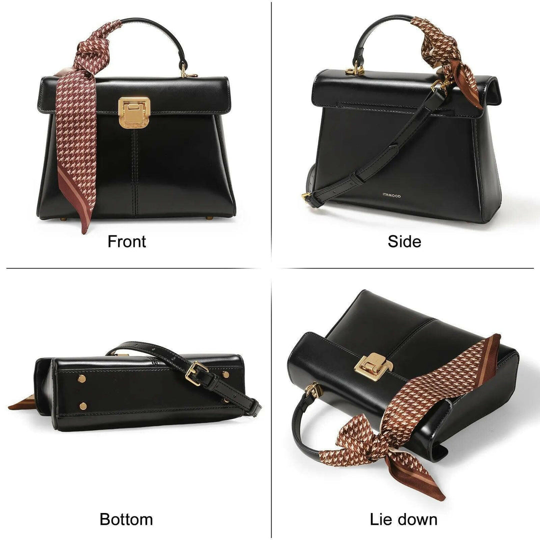 Levoire | Le Sac À Main Harper En Cuir Véritable Avec Fermeture Éclair