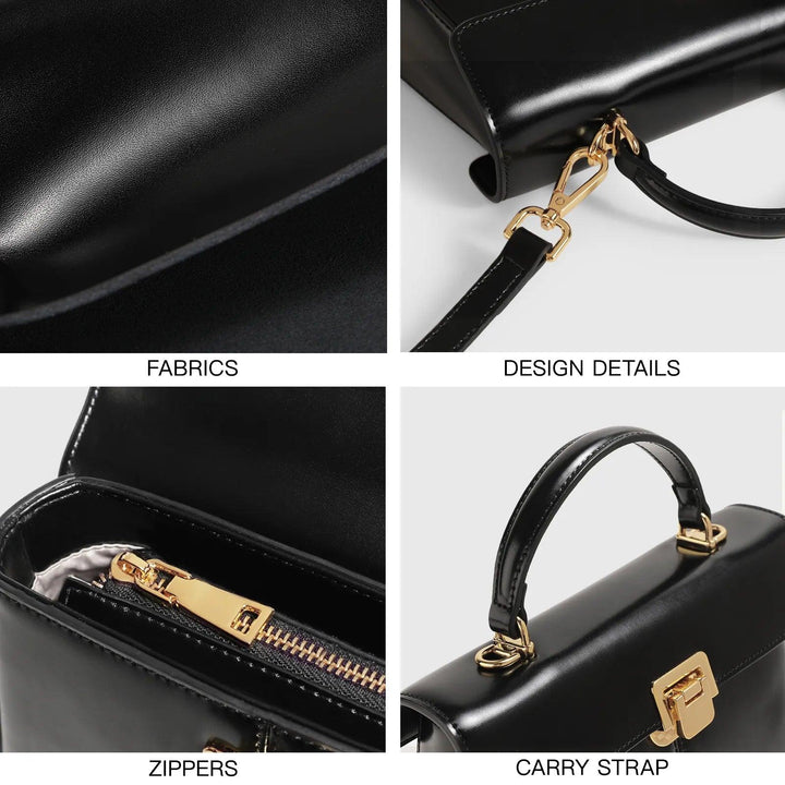 Levoire | Le Sac À Main Harper En Cuir Véritable Avec Fermeture Éclair