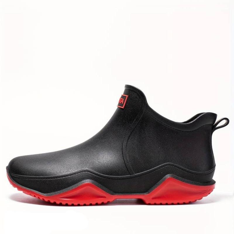 Levoire | Botte Imperméable Pour Femme Noir avec des accents rouges
