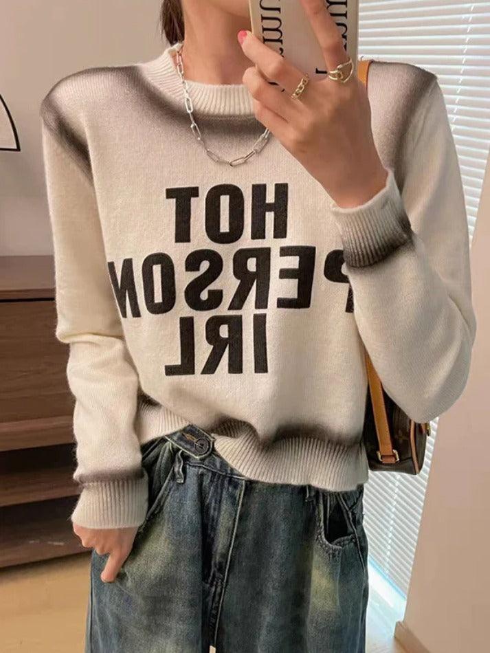 Levoire | Pullover À Impression Tie Dye Lettre Blanc UNE TAILLE