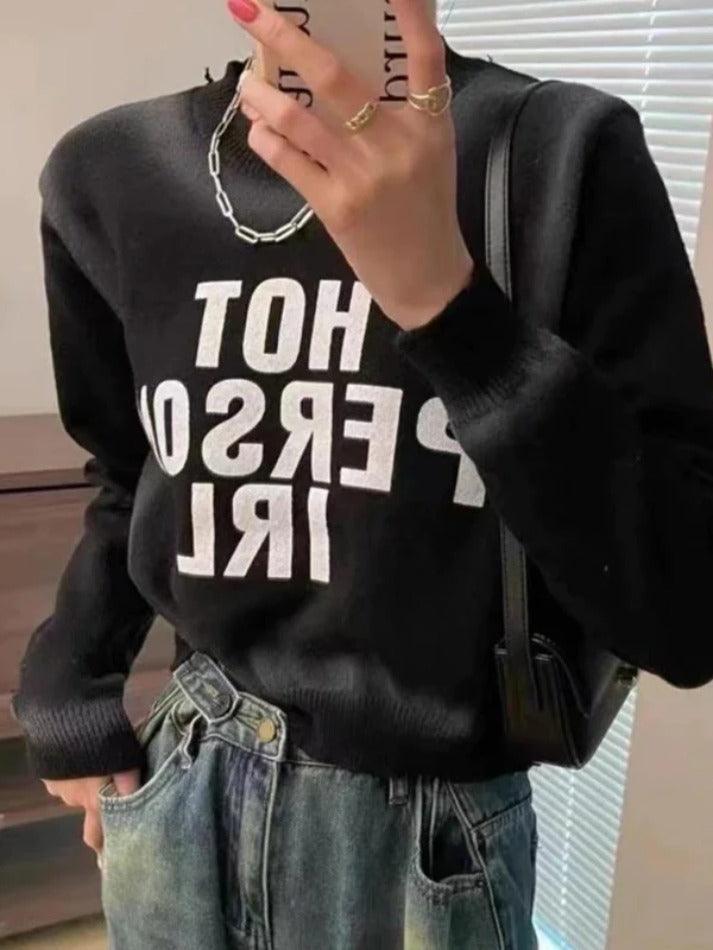 Levoire | Pullover À Impression Tie Dye Lettre Noir UNE TAILLE