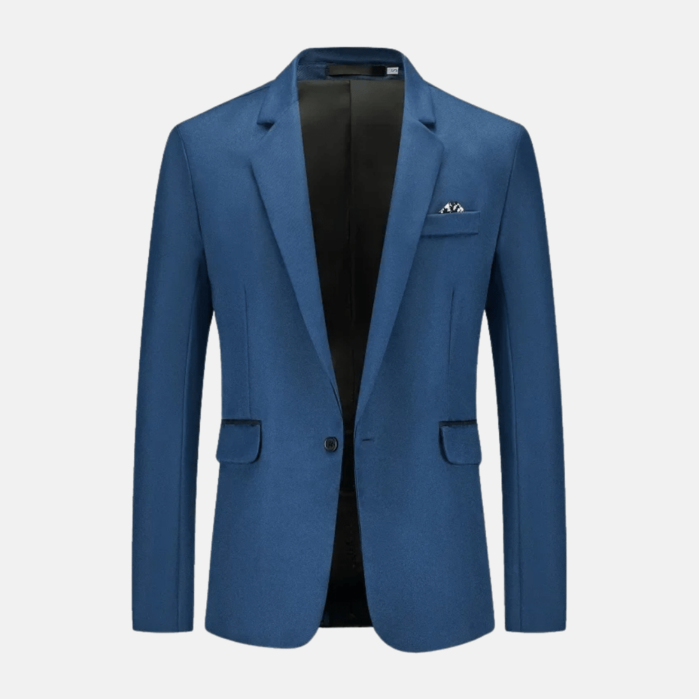 Levoire | Blazer pour hommes élégant Tissu doux Style polyvalent Bleu