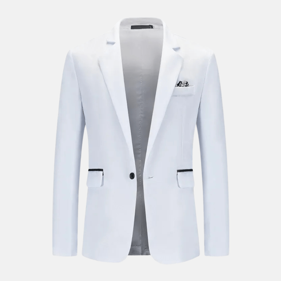 Levoire | Blazer pour hommes élégant Tissu doux Style polyvalent Blanc