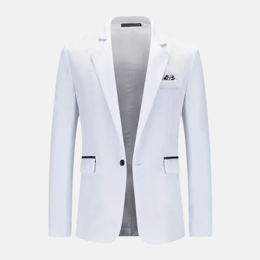 Levoire | Blazer pour hommes élégant Tissu doux Style polyvalent Blanc