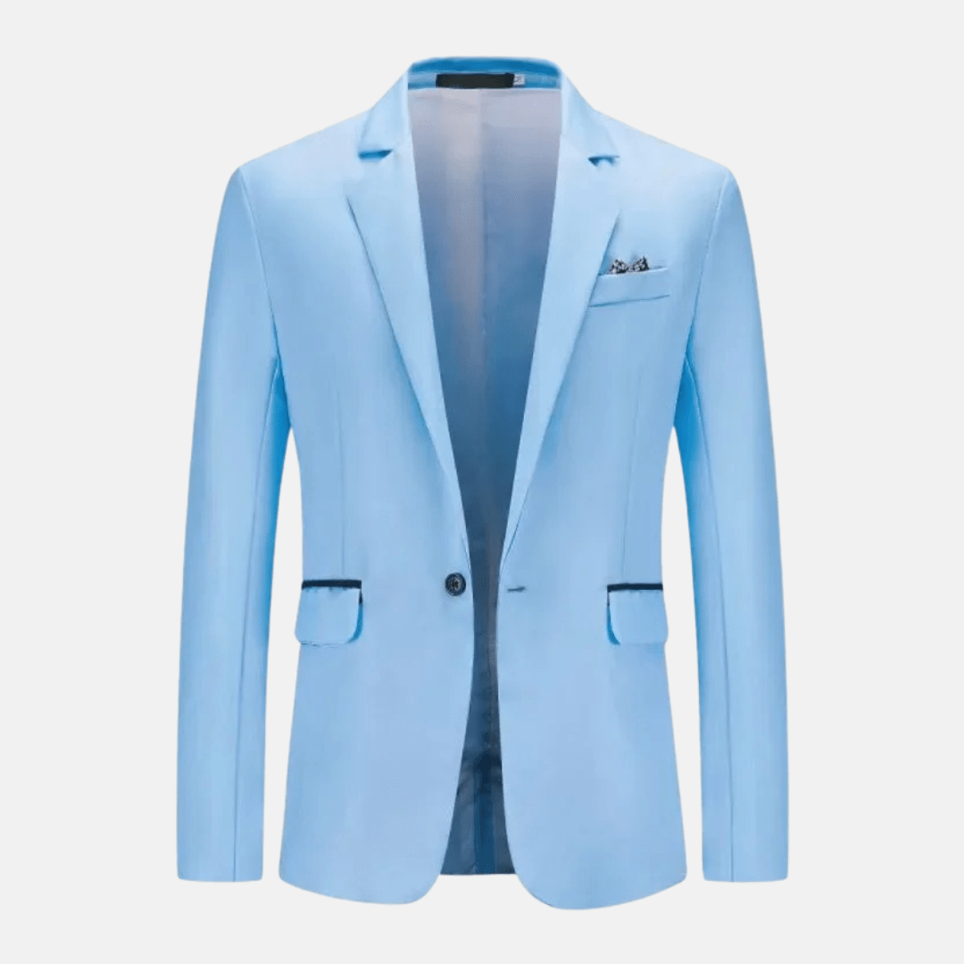 Levoire | Blazer pour hommes élégant Tissu doux Style polyvalent Bleu clair