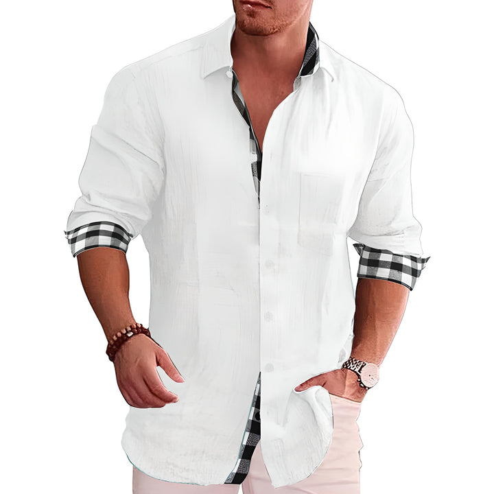 Levoire | Chemise Moderne Pour Hommes Stylée, Confortable Et Polyvalente Blanc