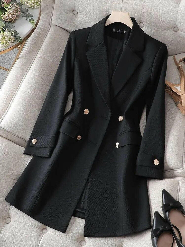 Levoire | Blazer À Double Boutonnage Intemporel À Manches Longues Noir