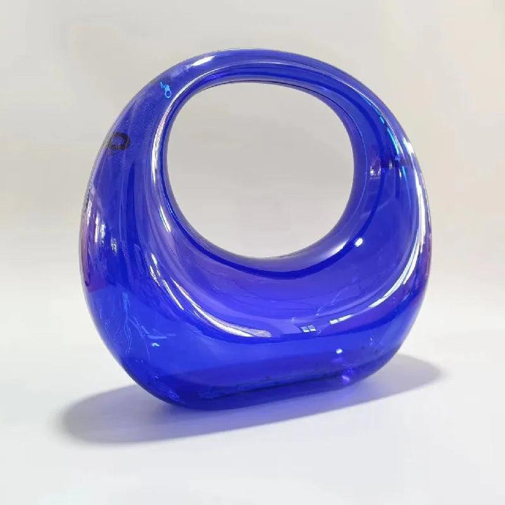 Levoire | Sac À Main En Coque Rigide Intemporelle : L'Adrianna Bleu 10.63 x 10.24 x 3.54 pouces.