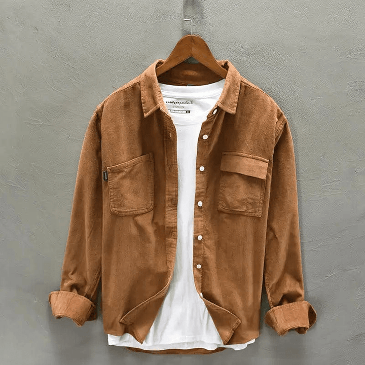 Levoire | Chemise en coton décontractée Confortable et respirante Convient à toutes les saisons Braun