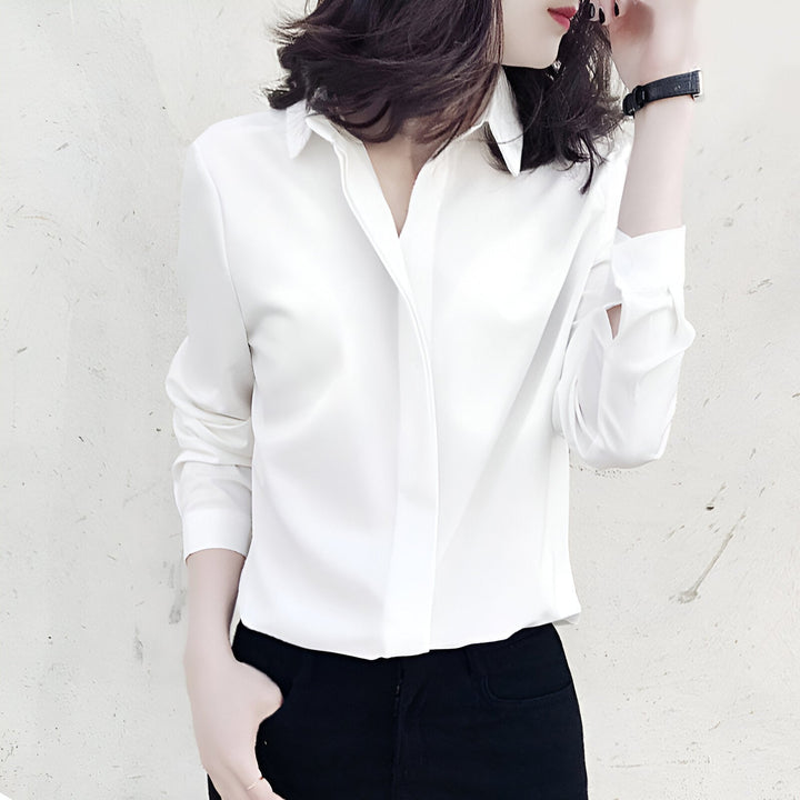 Levoire | Élégante, Blouse Lâche Et Tombante Blanc