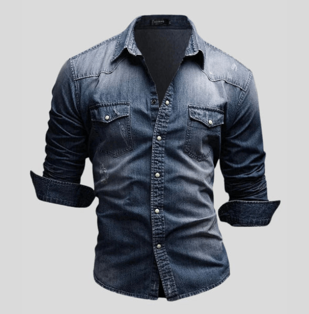 Levoire | Chemise En Jean Décontractée Homme Bleu