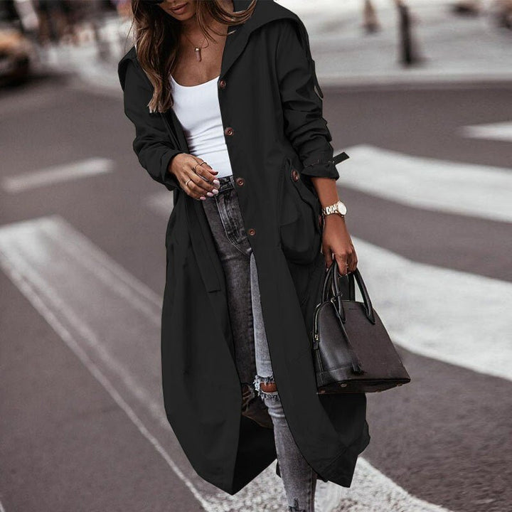 Levoire | Veste Longue Tendance Confortable Pour L'Automne Noir