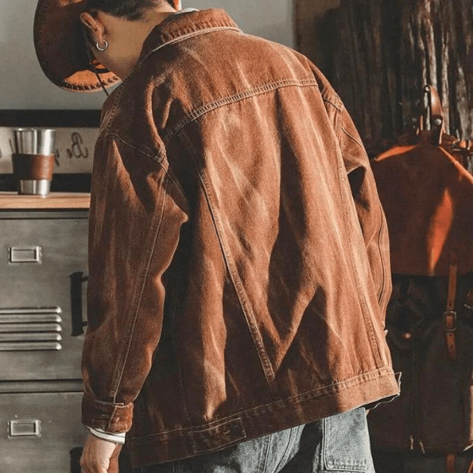 Levoire | Veste Homme Cruiser en Jean Pour Tenues Décontractées Style Vintage