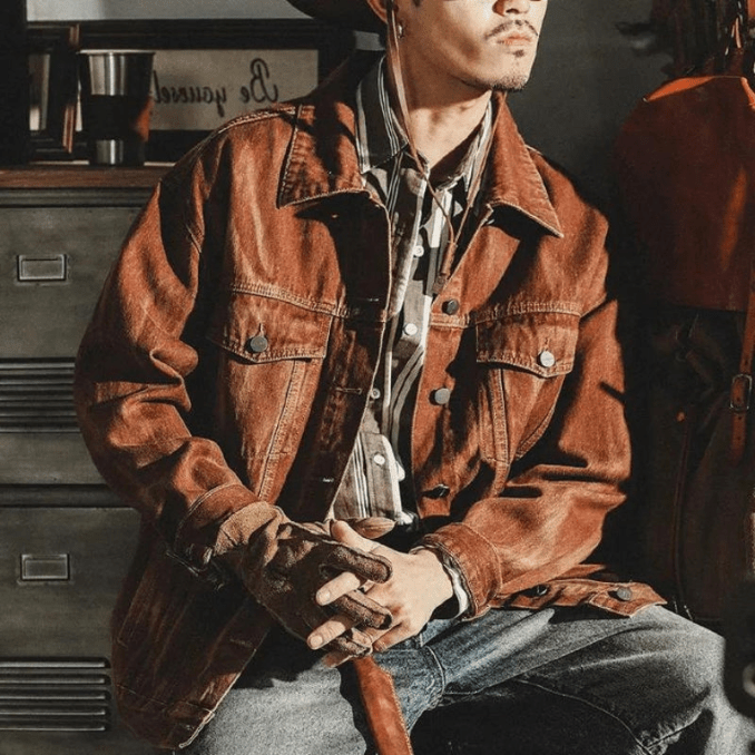 Levoire | Veste Homme Cruiser en Jean Pour Tenues Décontractées Style Vintage