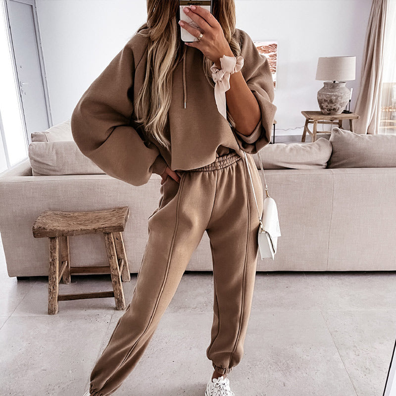 Levoire | Costume De Jogging De Luxe 2 Pièces Confortable Pour Femmes Khaki