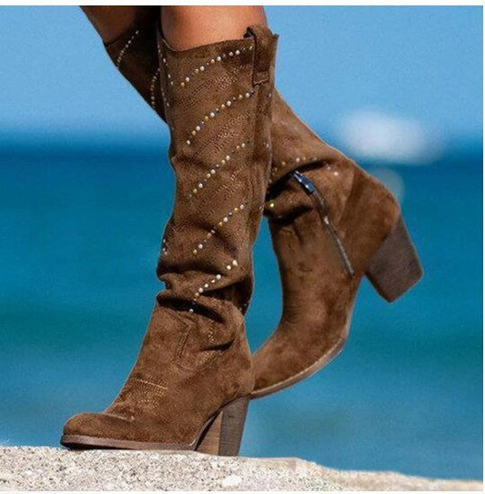Levoire | Bottes Montantes Pour Femmes Marron foncé
