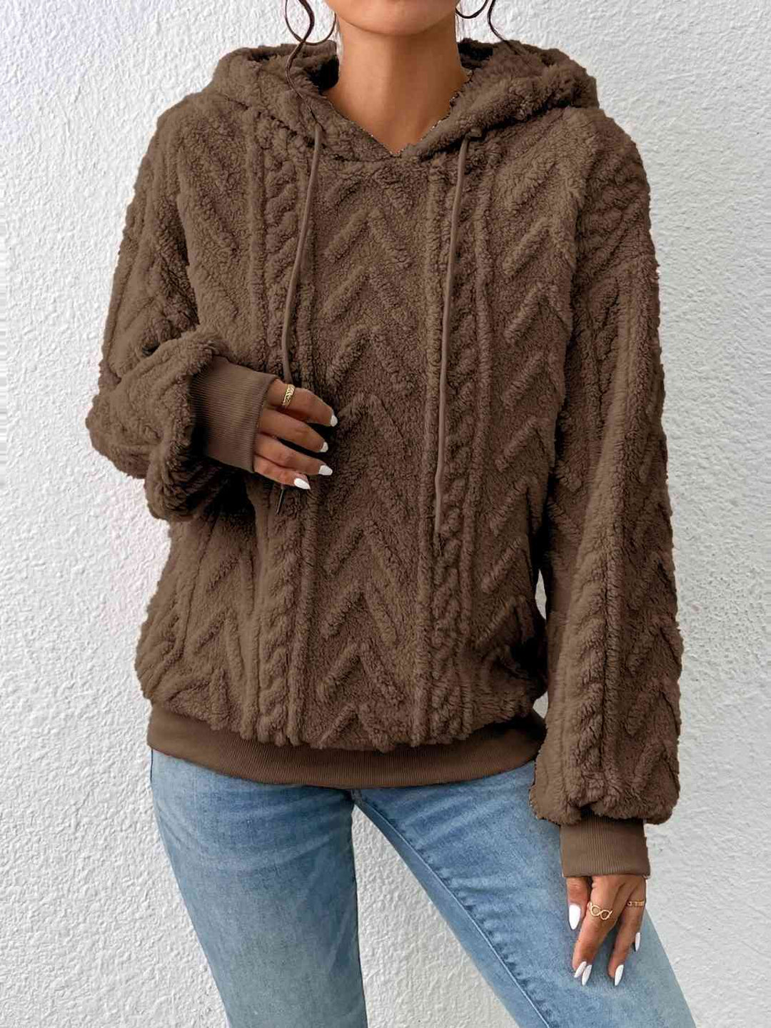 Levoire | Sweat À Capuche Avec Cordon Et Manches Longues Parfait Pour Un Style Décontracté Braun