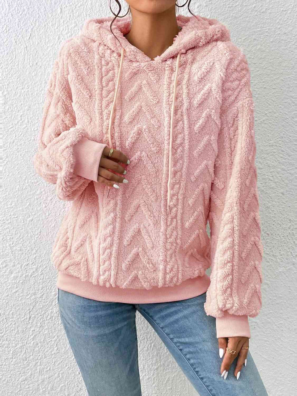Levoire | Sweat À Capuche Avec Cordon Et Manches Longues Parfait Pour Un Style Décontracté Pêche
