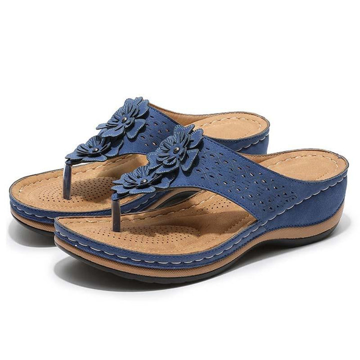Levoire | Tongs Fleurs Bleu