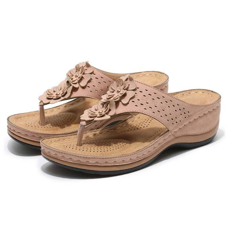 Levoire | Tongs Fleurs Rosa
