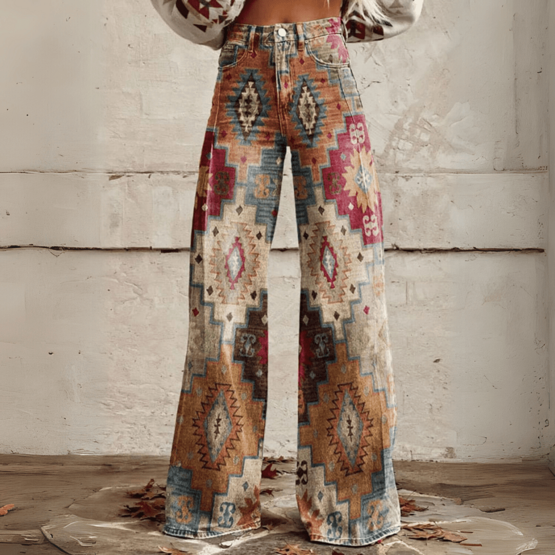 Levoire | Trendig Collection De Vin Boho Pantalon Khaki-Beige