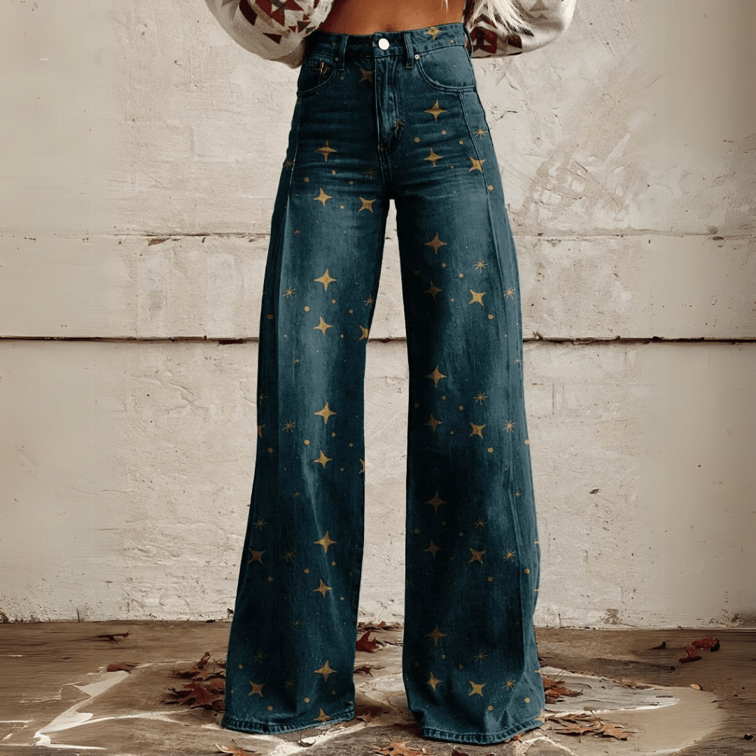 Levoire | Pantalons Boho Vintage Tendance Étoiles