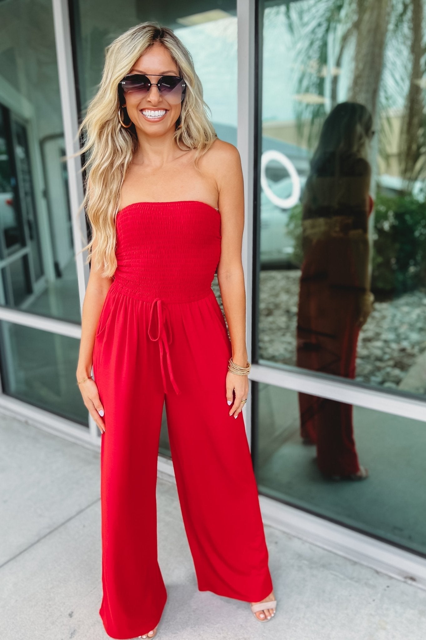 Levoire | Trendiger Jumpsuit Dbardeur Rot