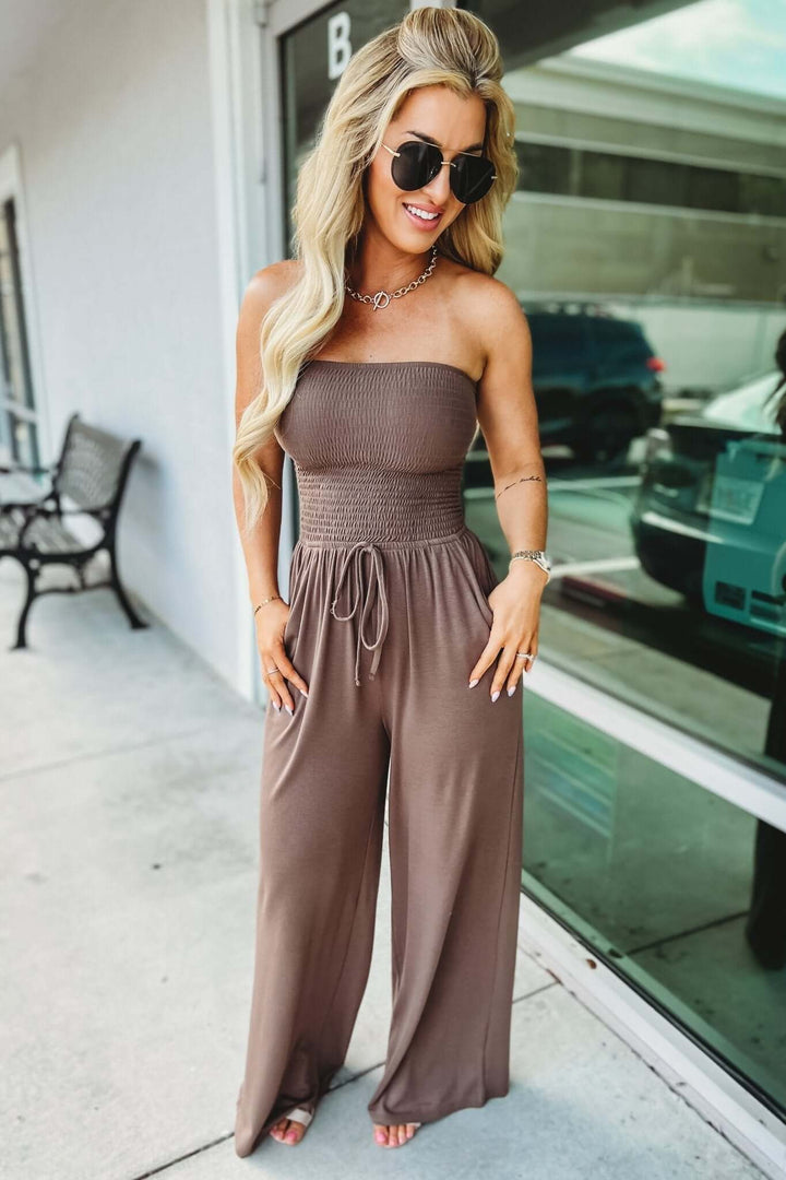 Levoire | Trendiger Jumpsuit Dbardeur Braun