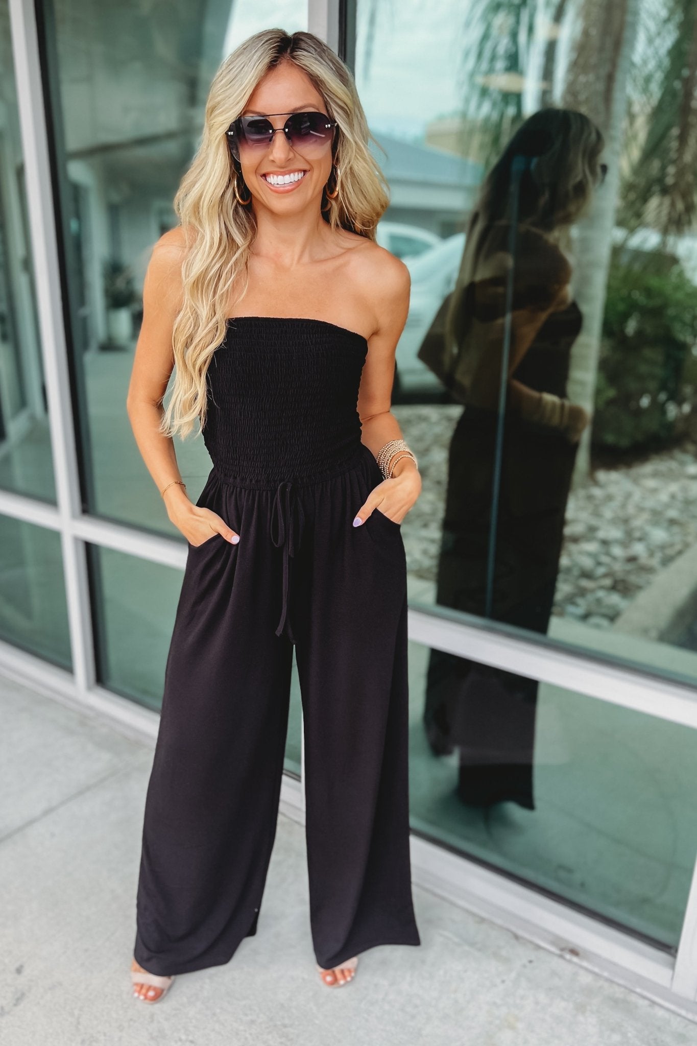 Levoire | Trendiger Jumpsuit Dbardeur Noir