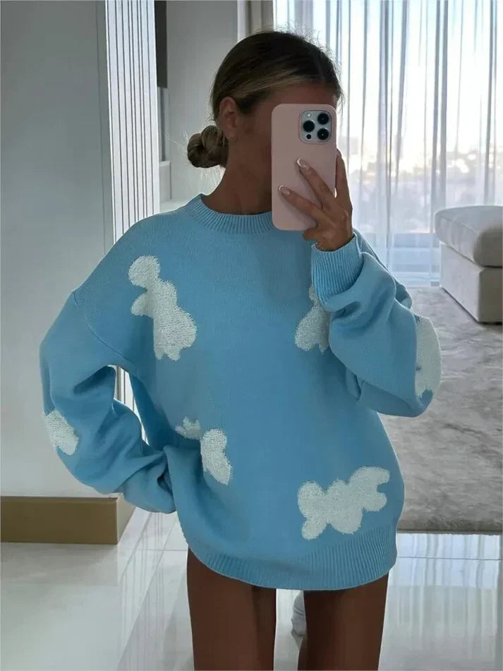 Levoire | Pull en tricot doux Bleu