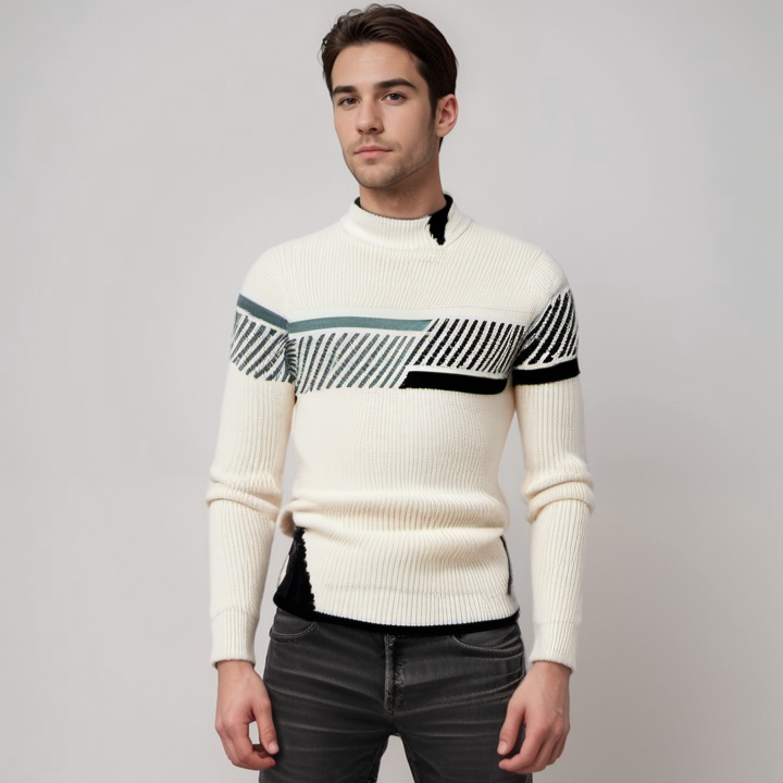 Levoire | Pull En Tricot En Mélange De Coton Avec Motif