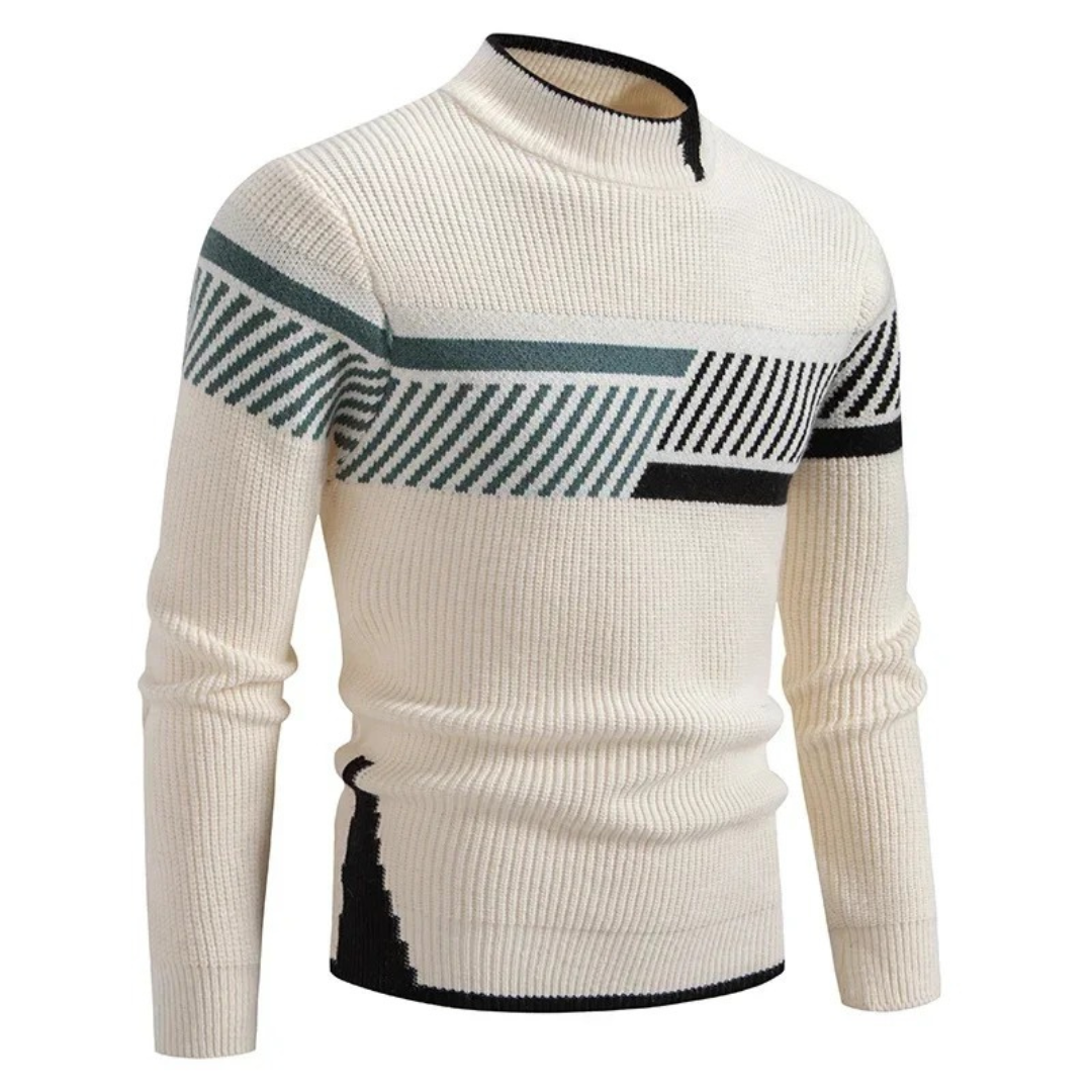 Levoire | Pull en tricot de qualité pour hommes Beige Linja