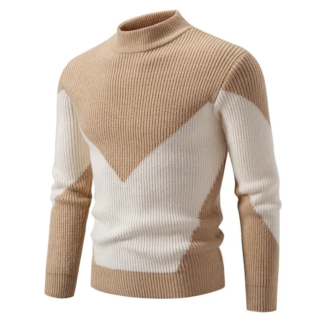 Levoire | Pull en tricot de qualité pour hommes Beige Rommi